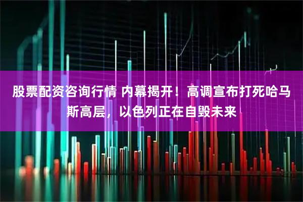 股票配资咨询行情 内幕揭开！高调宣布打死哈马斯高层，以色列正在自毁未来